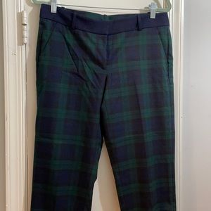 Loft Marissa blue & green plaid pants